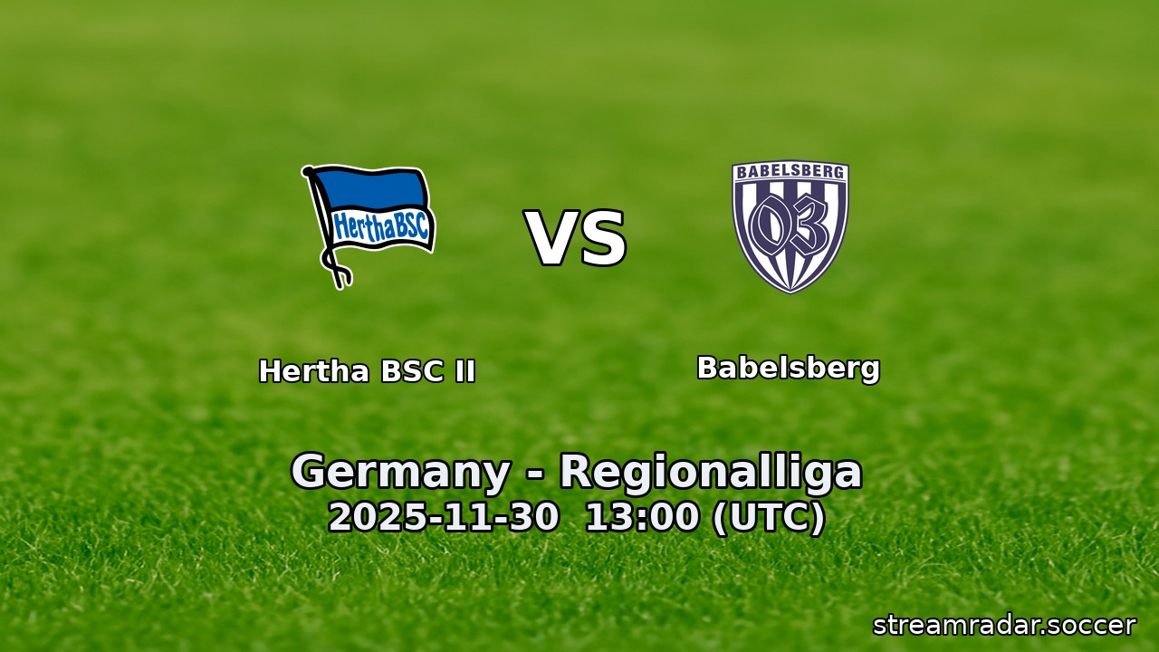 Hertha BSC II vs Babelsberg
