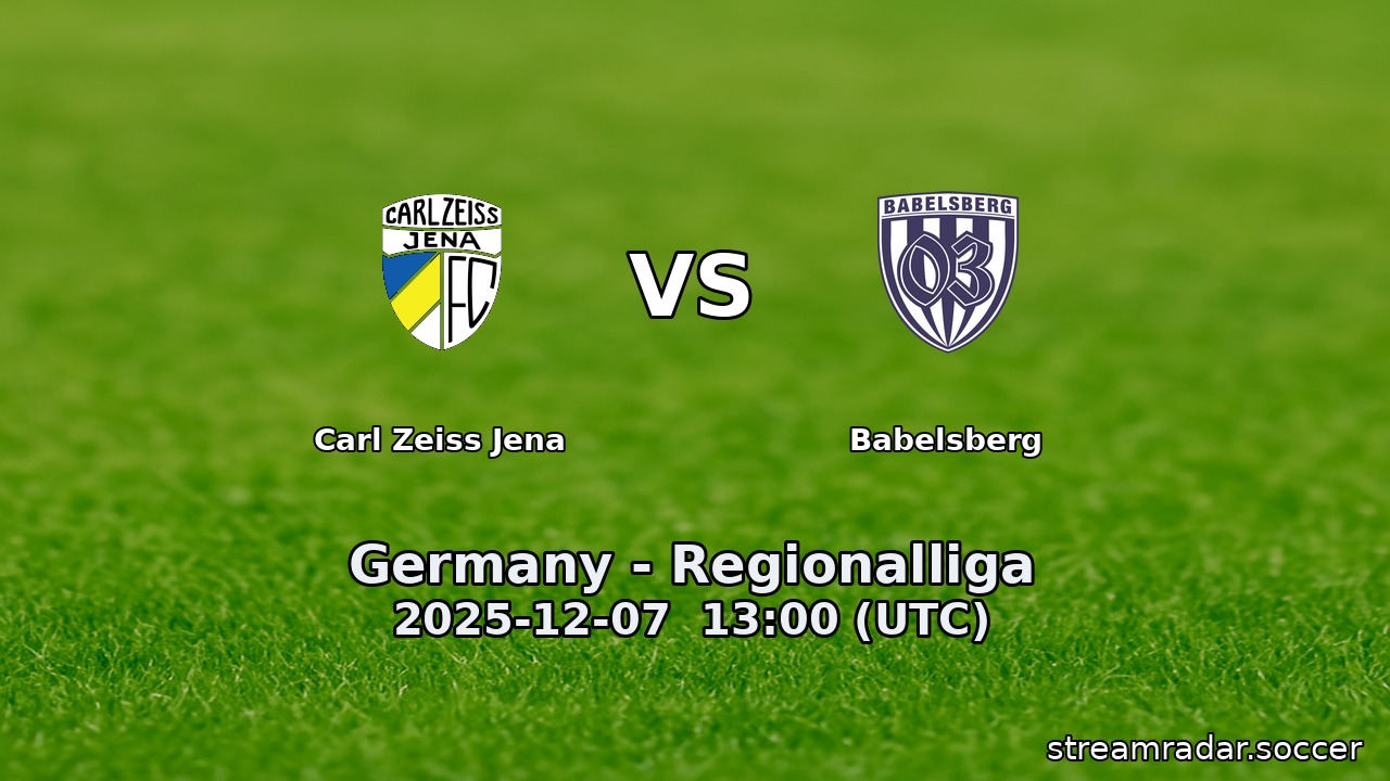 Carl Zeiss Jena vs Babelsberg