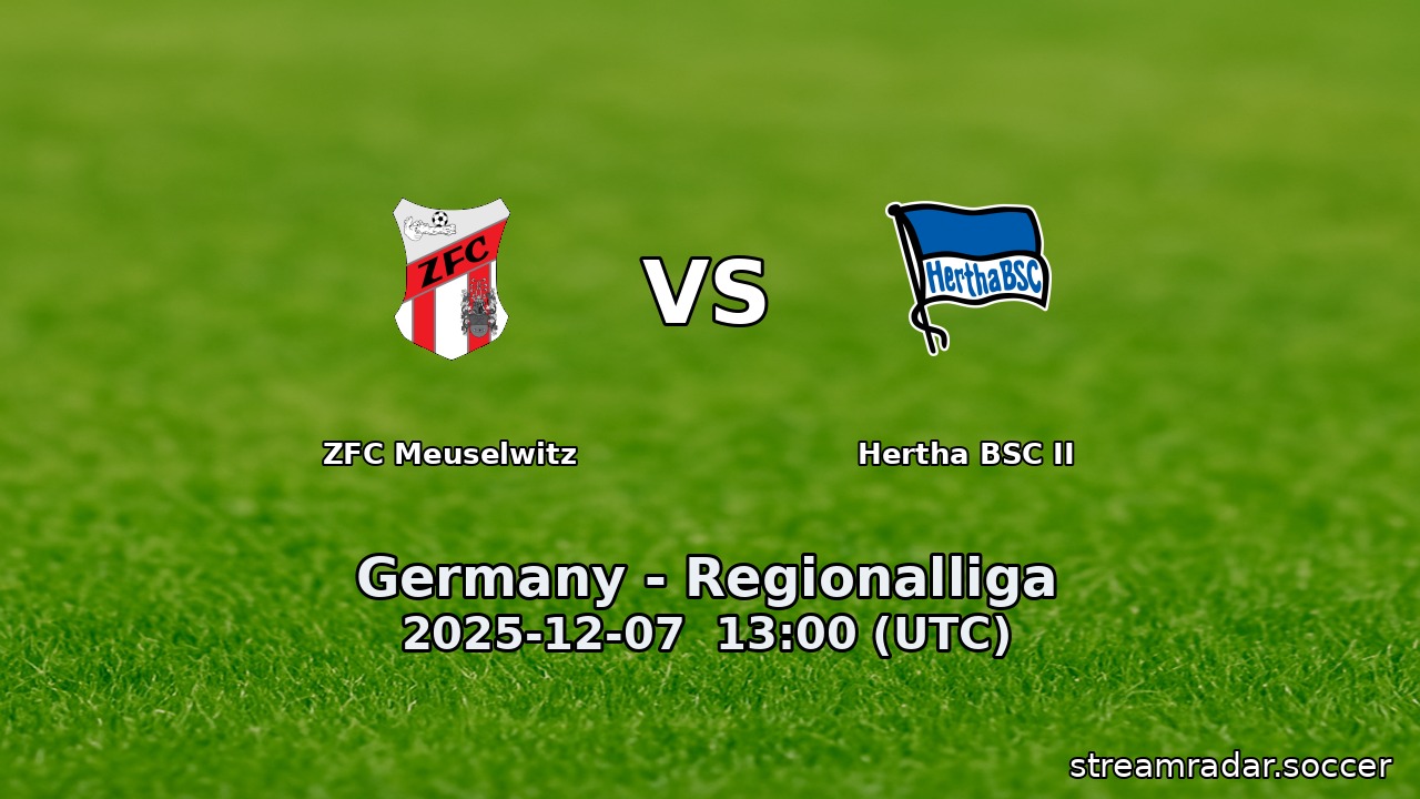 ZFC Meuselwitz vs Hertha BSC II