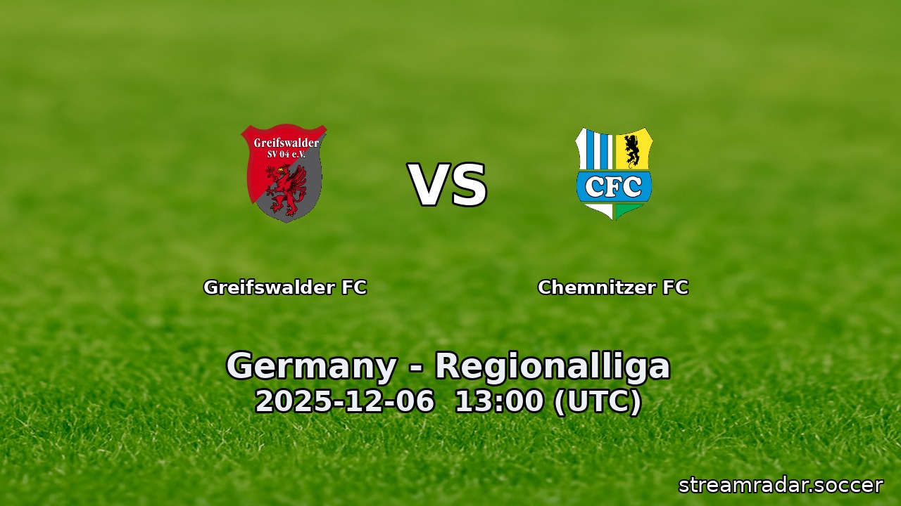Greifswalder FC vs Chemnitzer FC