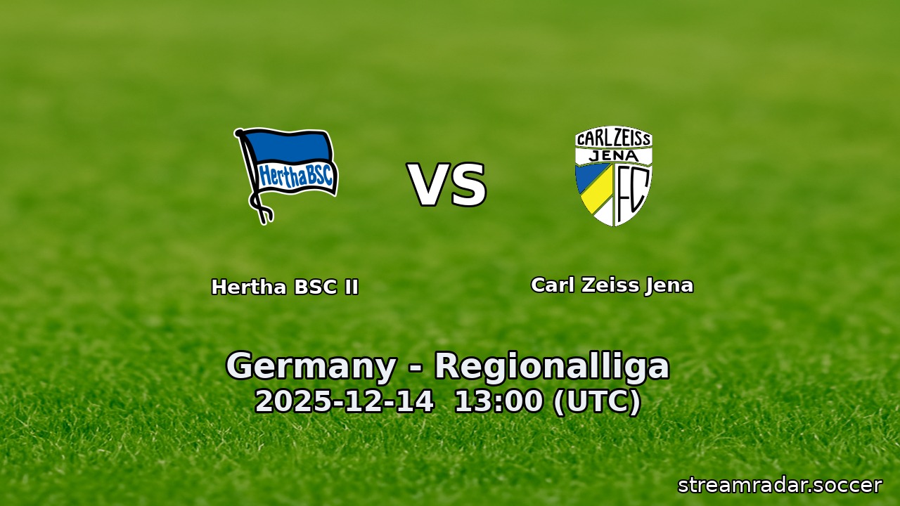 Hertha BSC II vs Carl Zeiss Jena