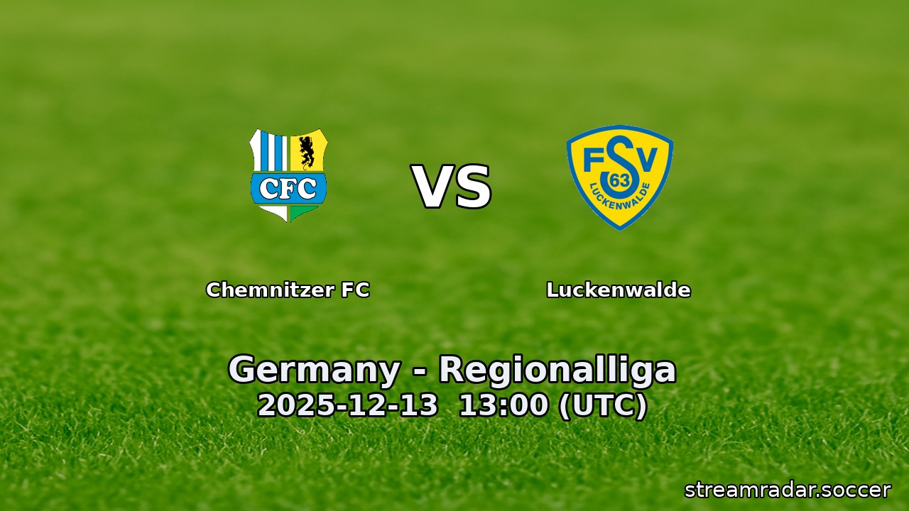 Chemnitzer FC vs Luckenwalde