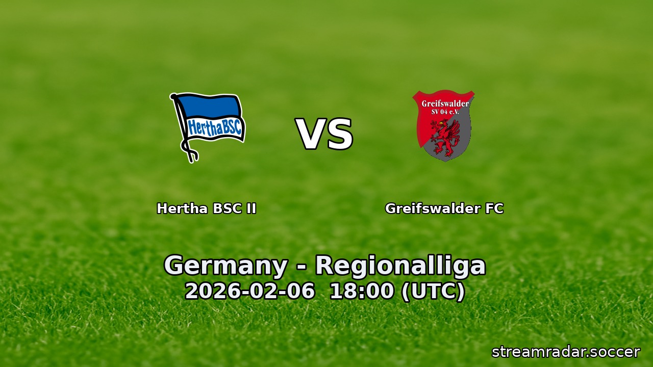 Hertha BSC II vs Greifswalder FC