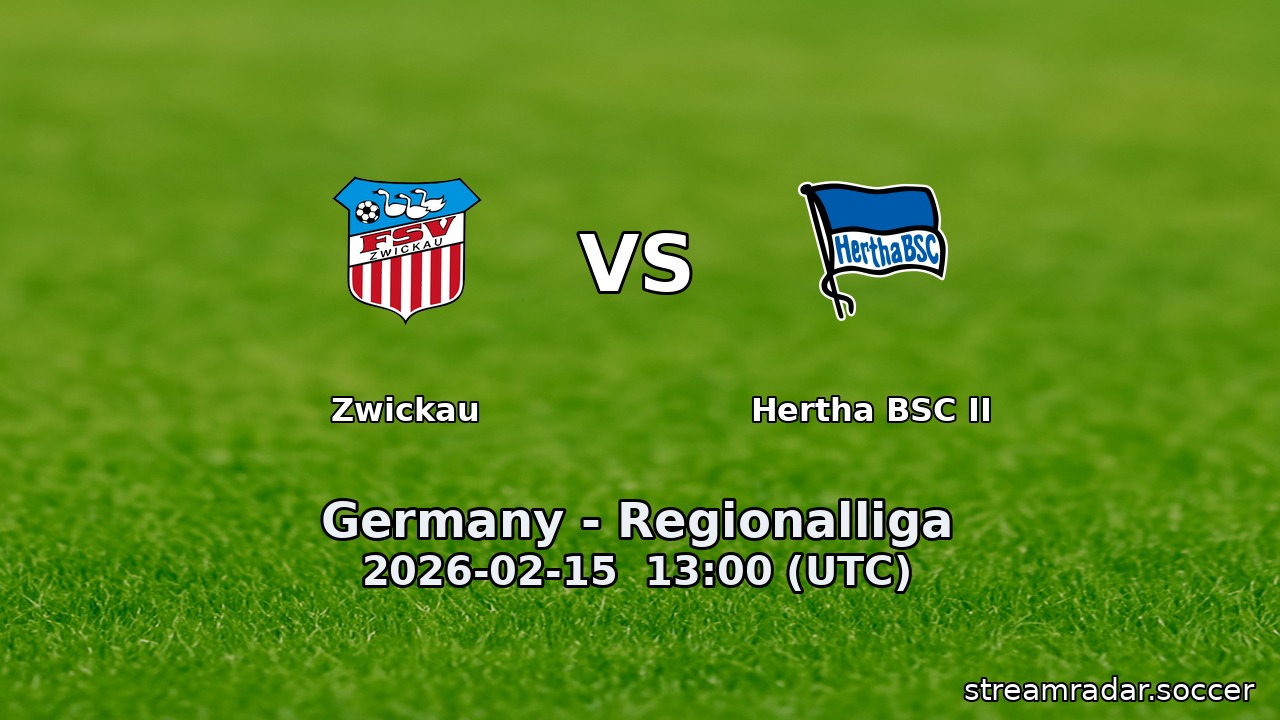 Zwickau vs Hertha BSC II