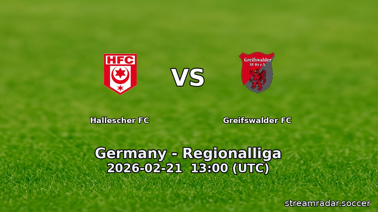 Hallescher FC vs Greifswalder FC