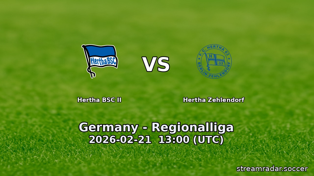 Hertha BSC II vs Hertha Zehlendorf