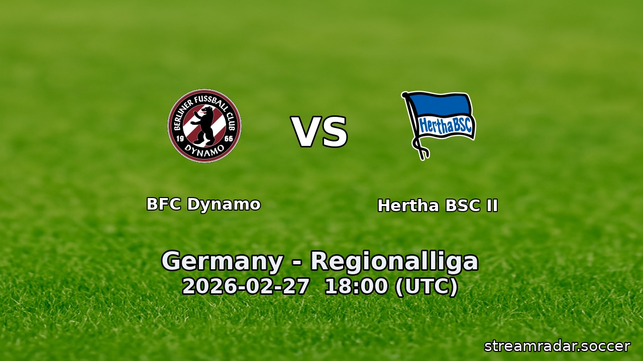 BFC Dynamo vs Hertha BSC II