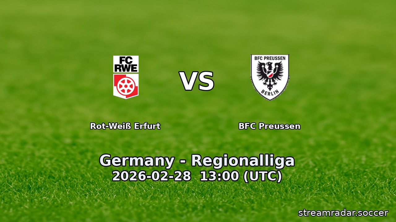 Rot-Weiß Erfurt vs BFC Preussen