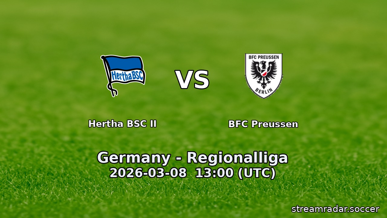 Hertha BSC II vs BFC Preussen