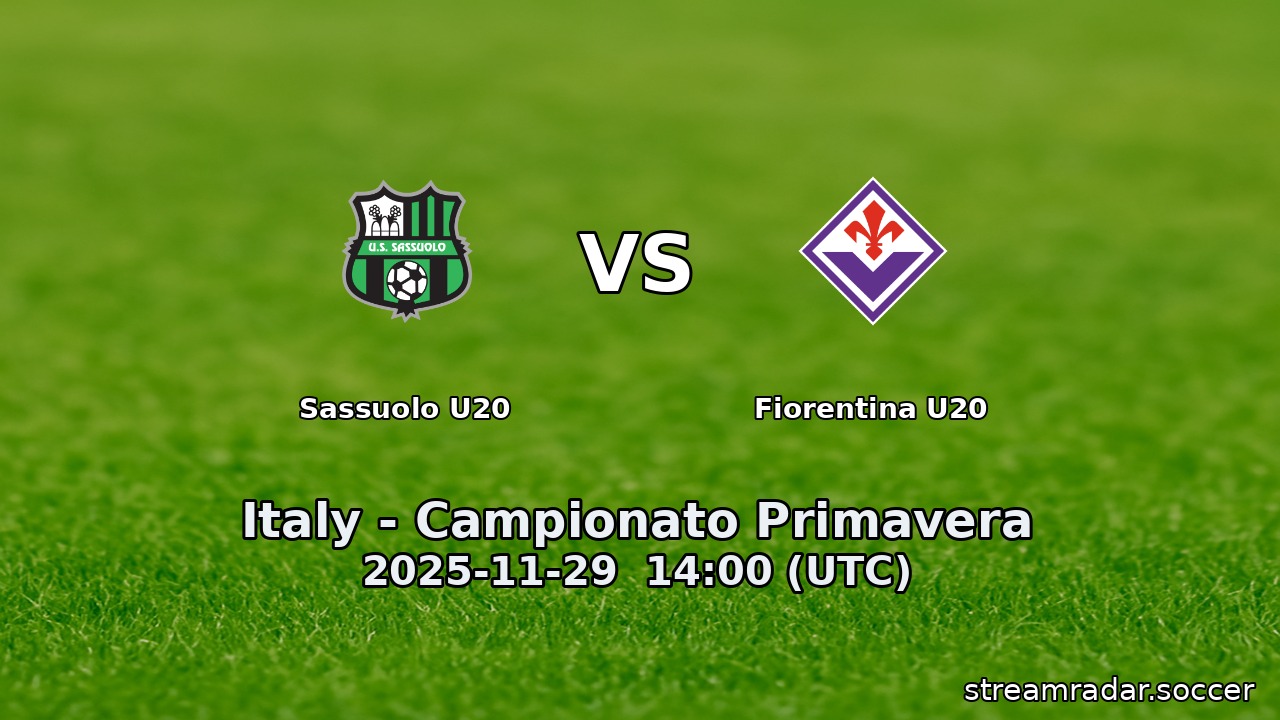 Sassuolo U20 vs Fiorentina U20