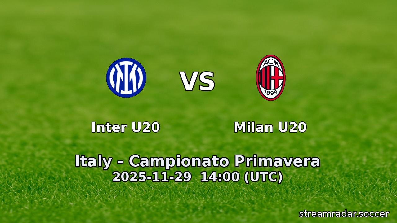 Inter U20 vs Milan U20