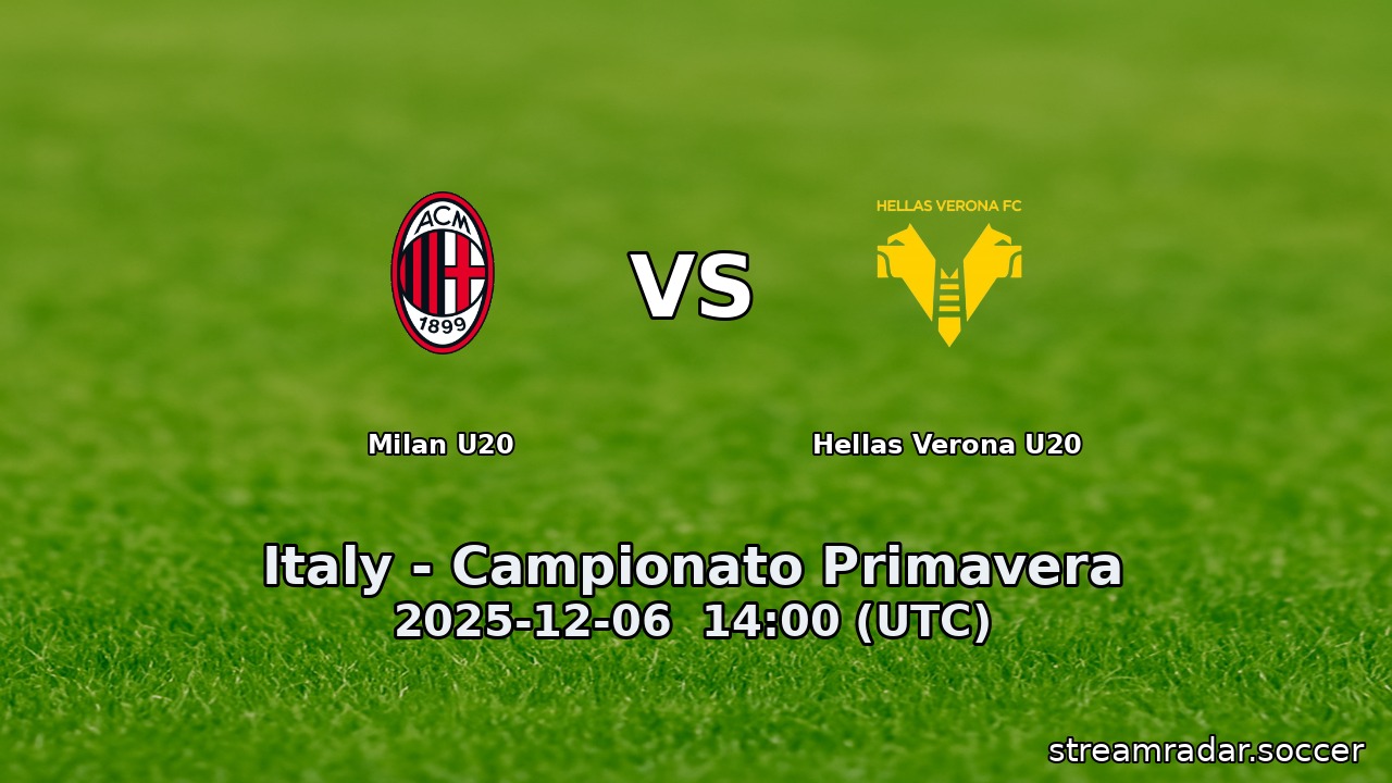 Milan U20 vs Hellas Verona U20