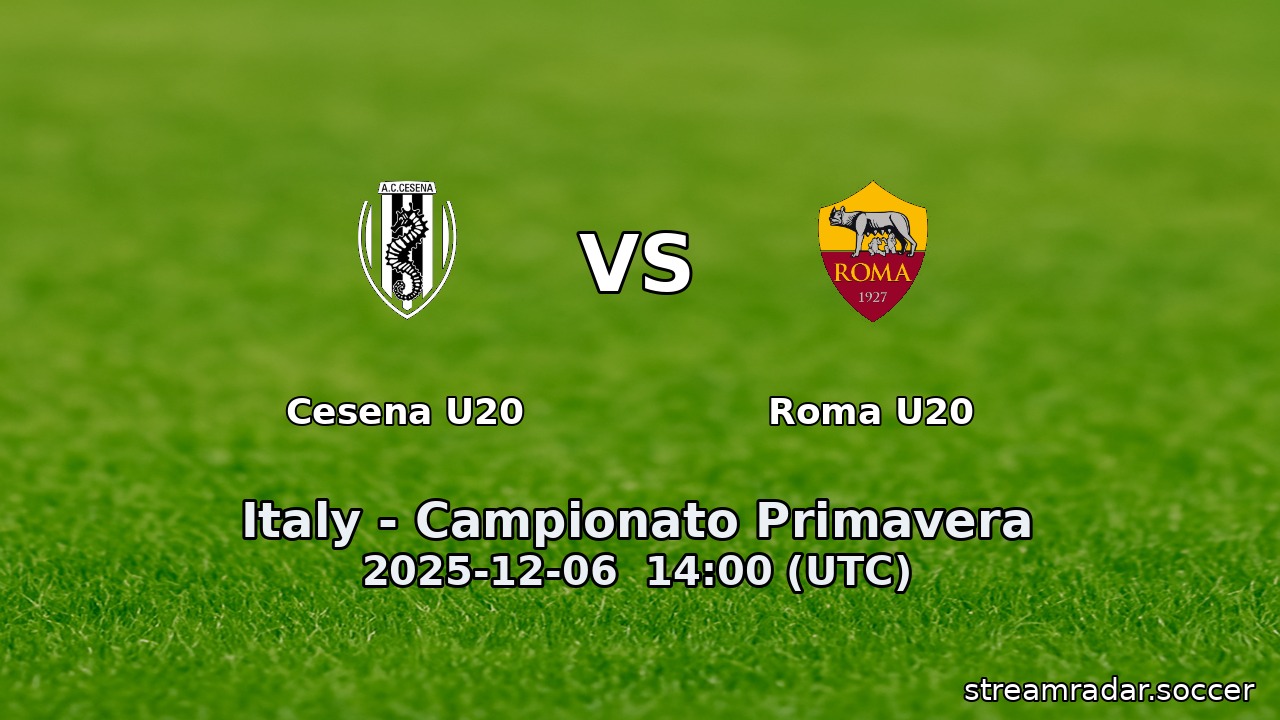 Cesena U20 vs Roma U20