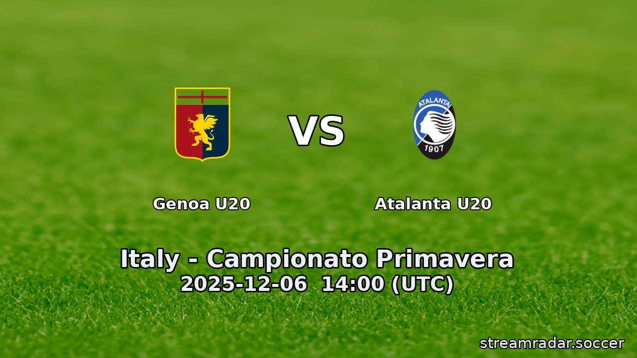 Genoa U20 vs Atalanta U20