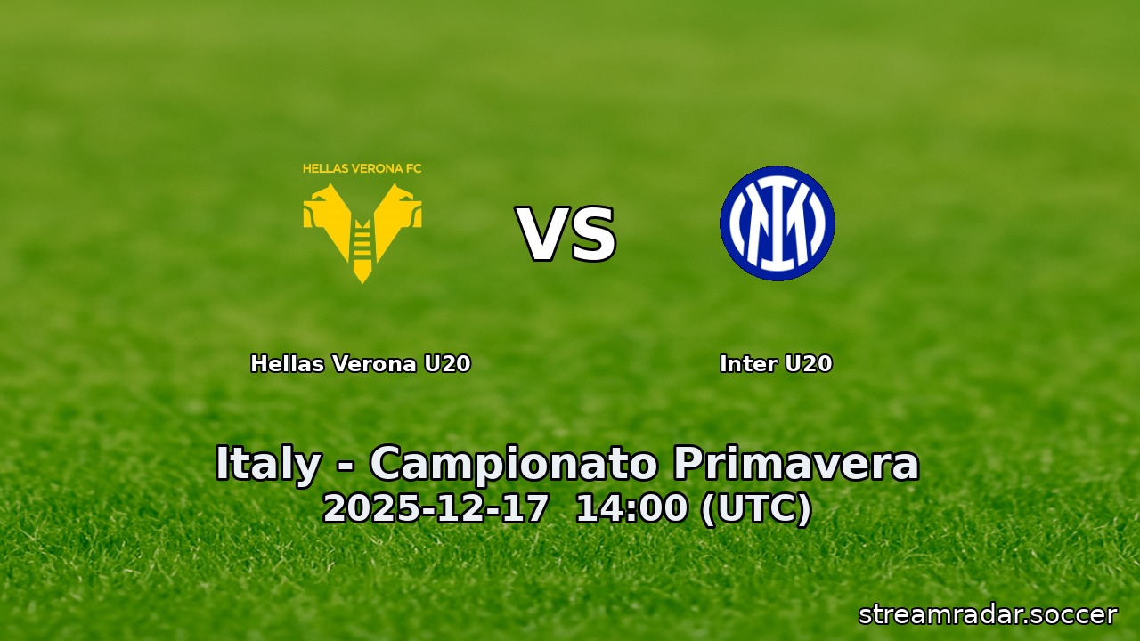 Hellas Verona U20 vs Inter U20