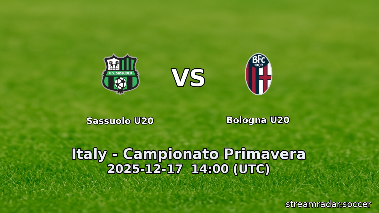 Sassuolo U20 vs Bologna U20