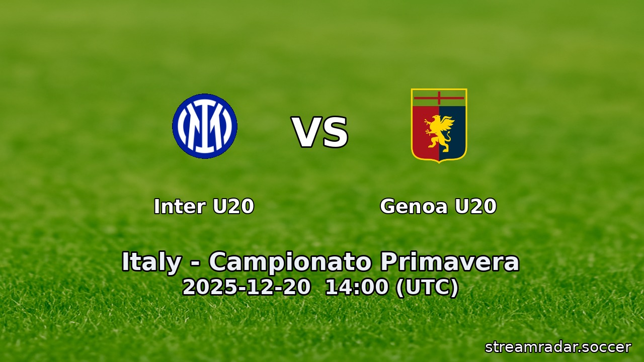 Inter U20 vs Genoa U20