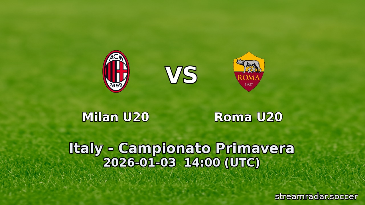 Milan U20 vs Roma U20