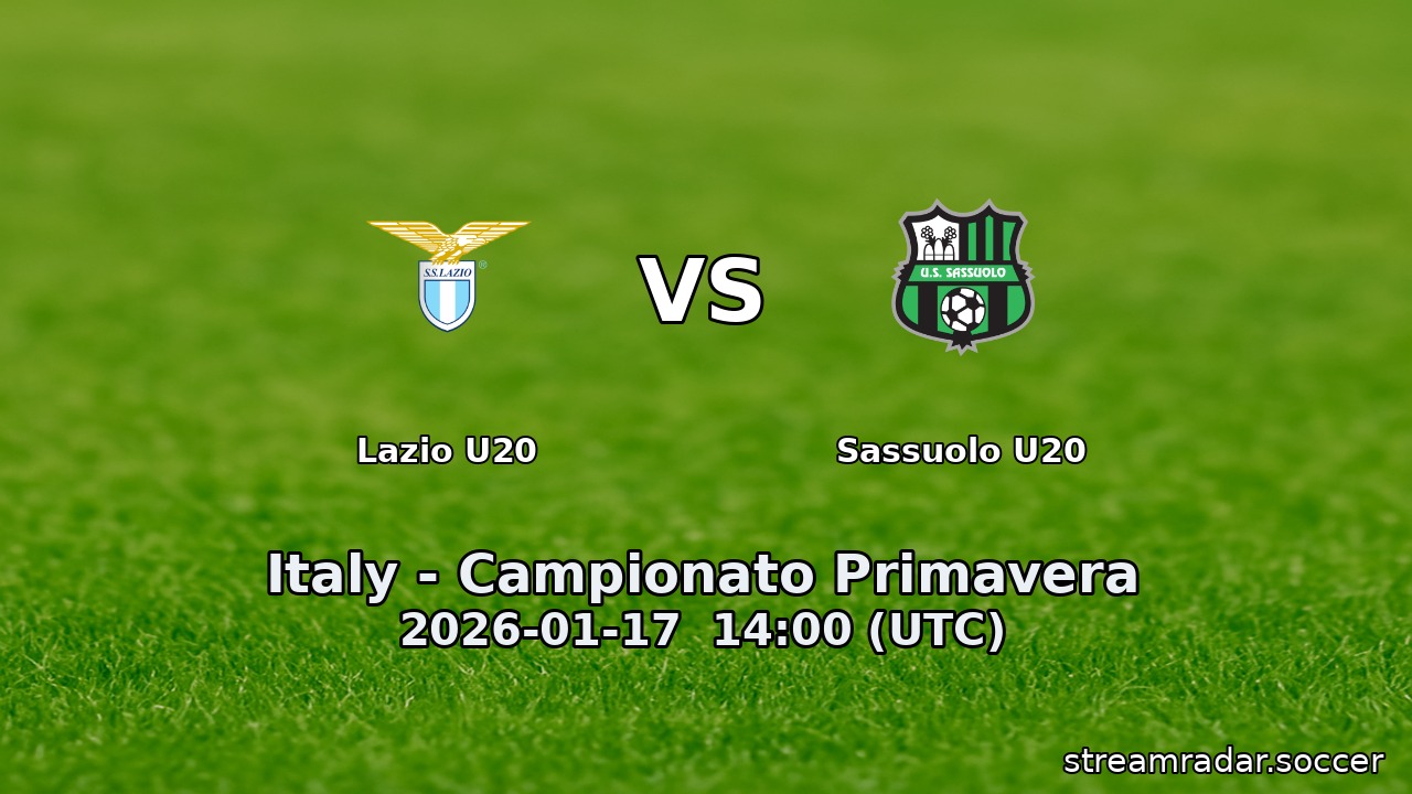 Lazio U20 vs Sassuolo U20