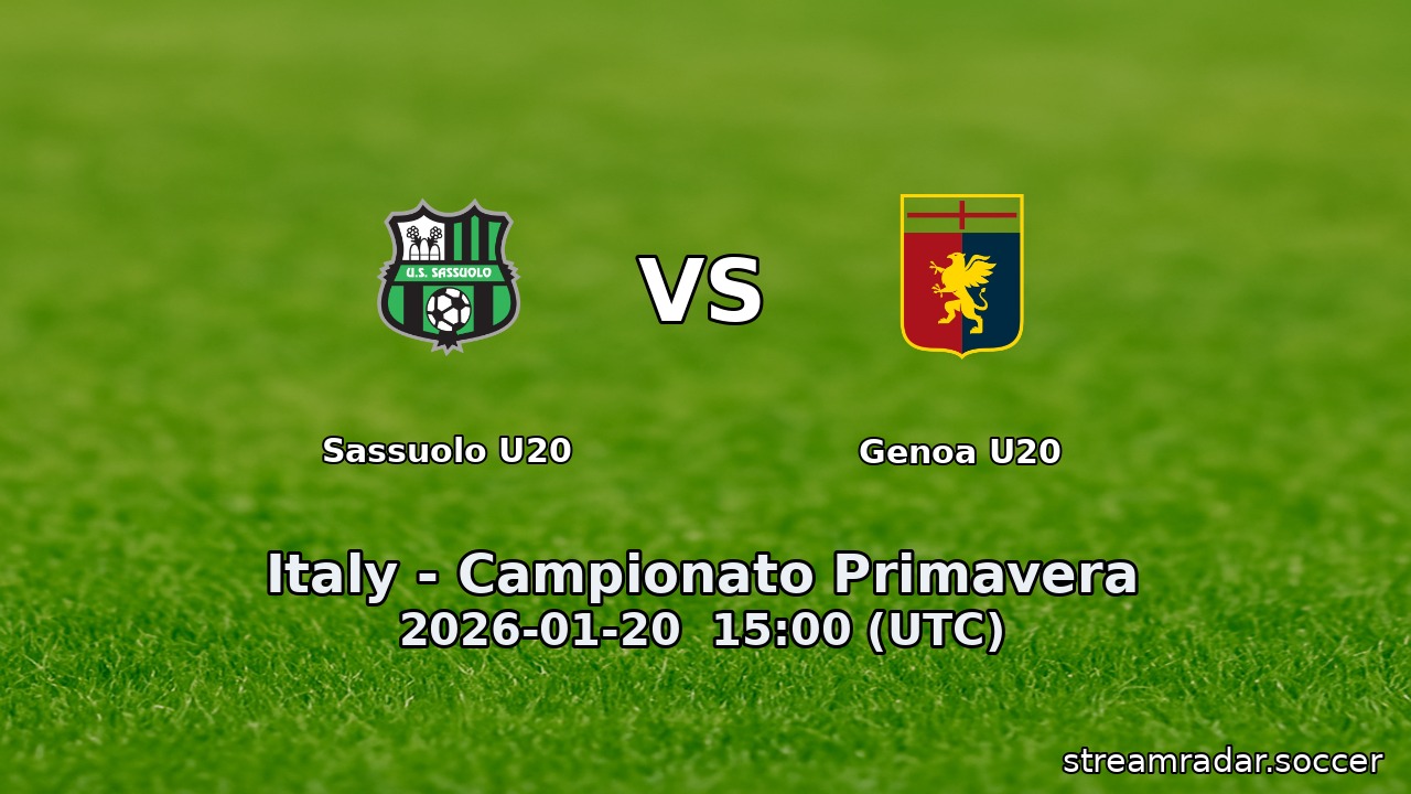 Sassuolo U20 vs Genoa U20