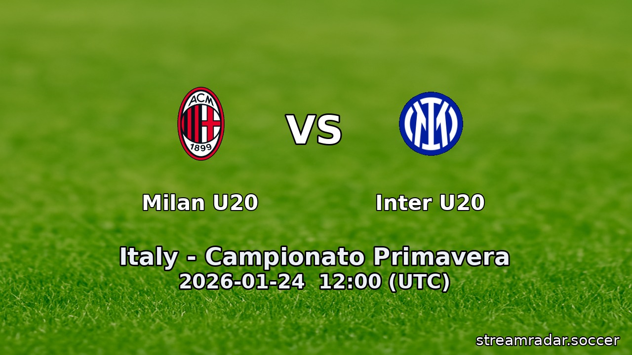 Milan U20 vs Inter U20