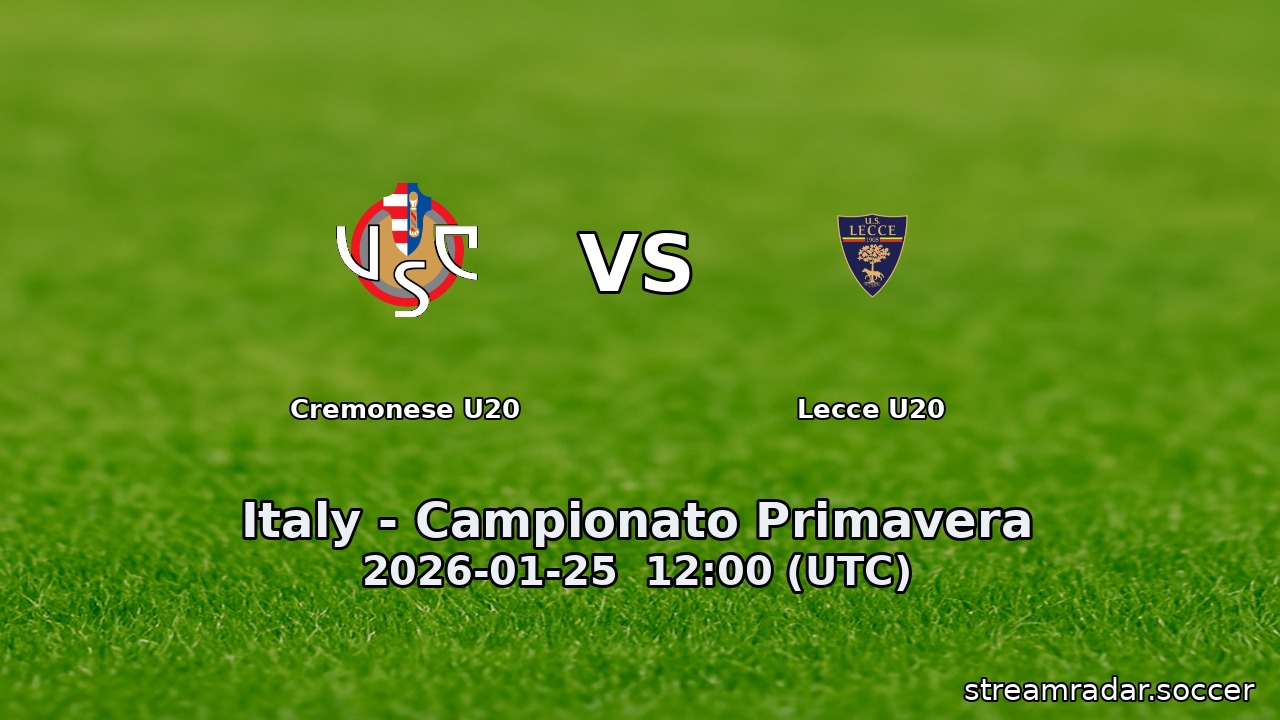 Cremonese U20 vs Lecce U20
