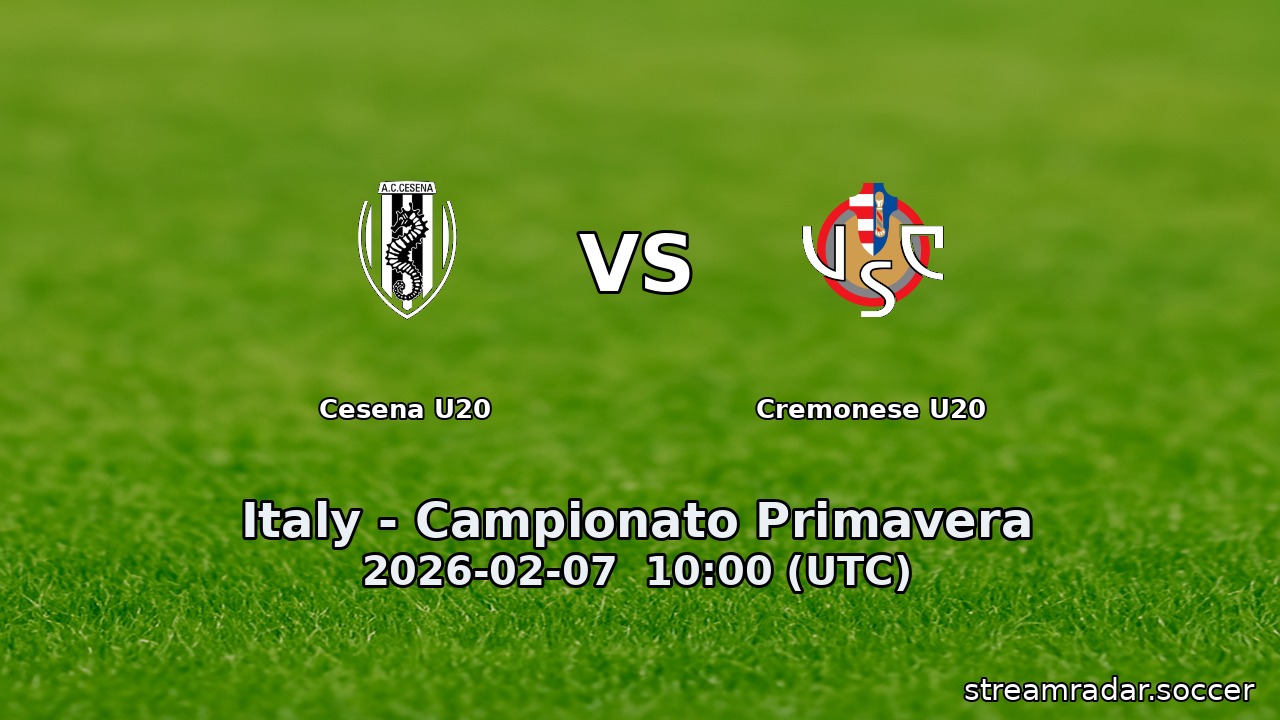 Cesena U20 vs Cremonese U20