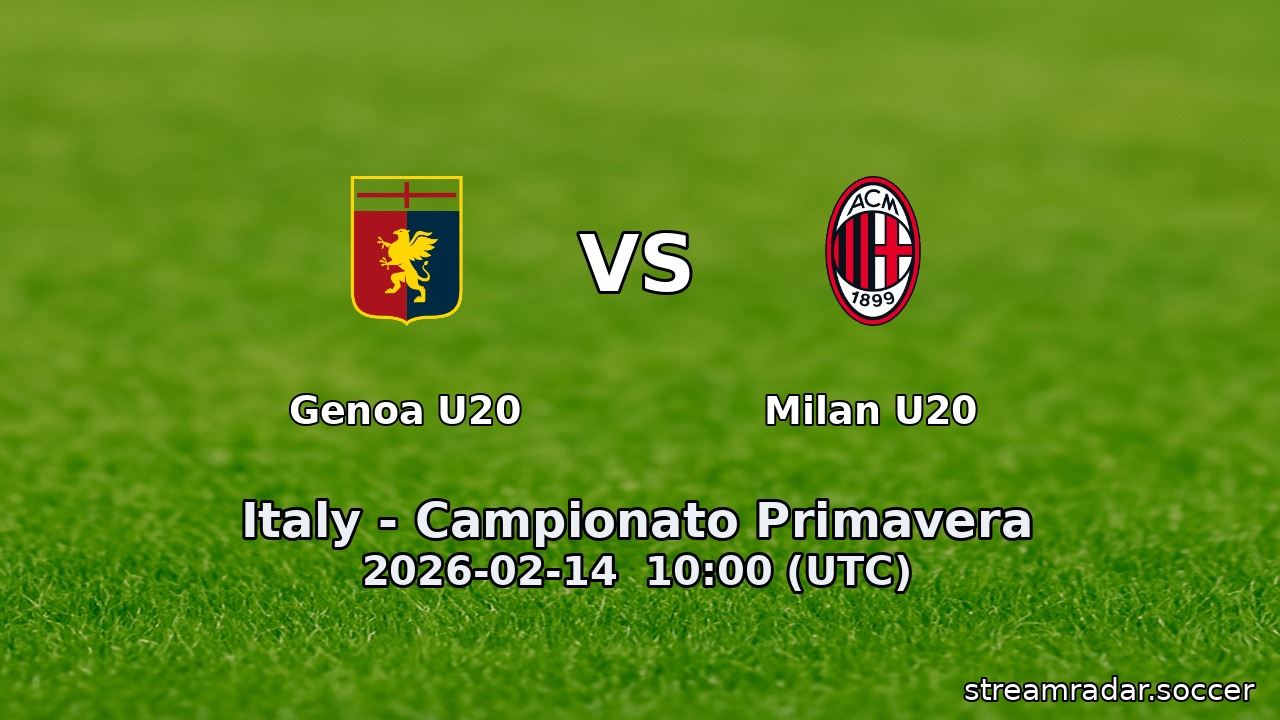 Genoa U20 vs Milan U20