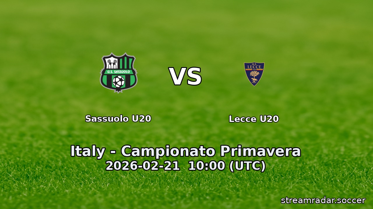Sassuolo U20 vs Lecce U20