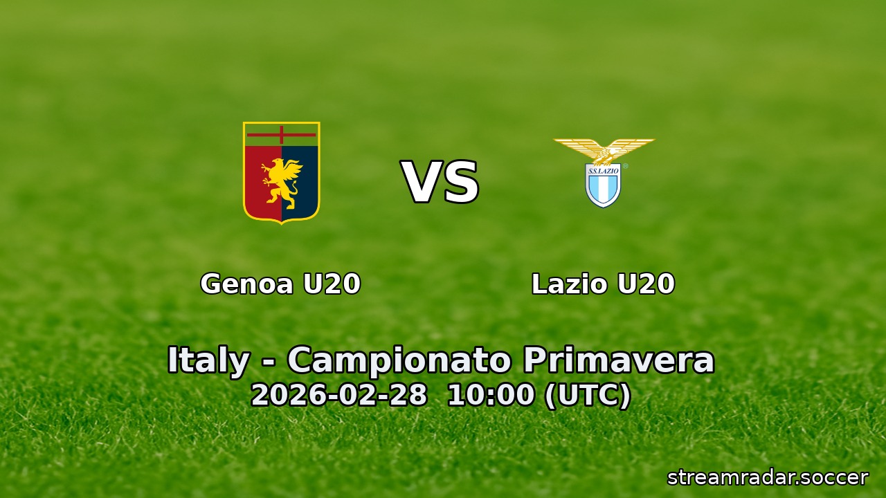 Genoa U20 vs Lazio U20