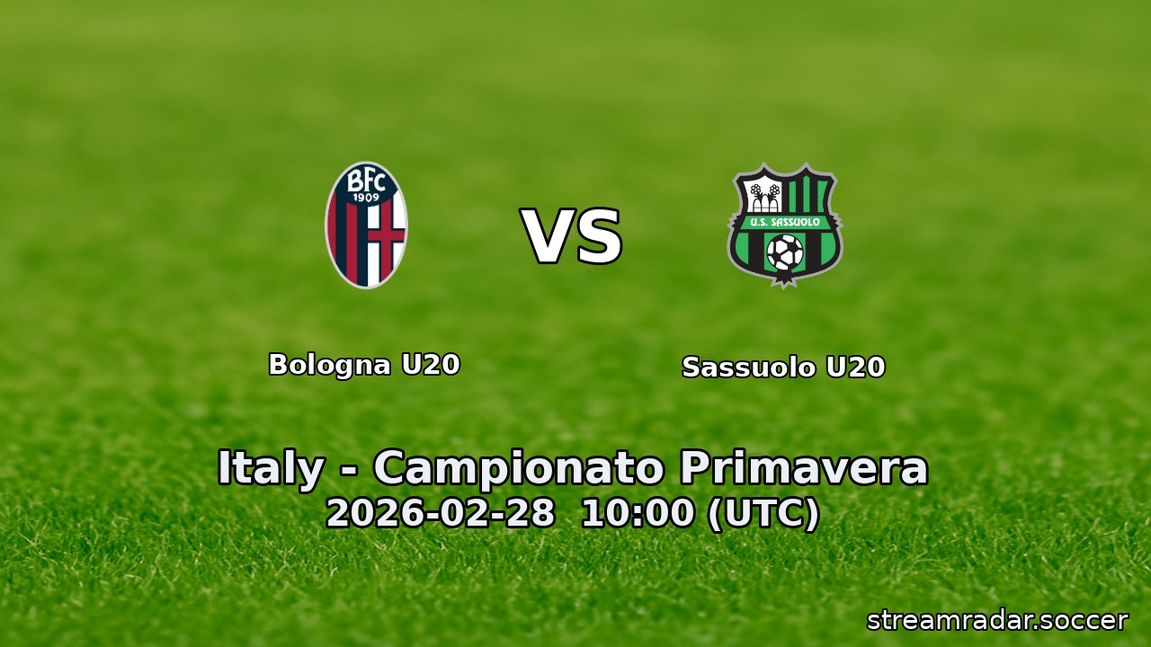 Bologna U20 vs Sassuolo U20