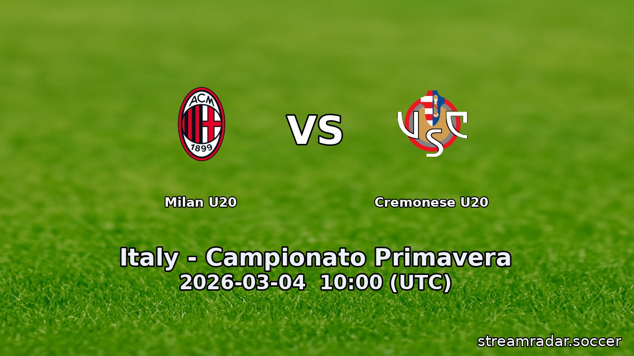 Milan U20 vs Cremonese U20