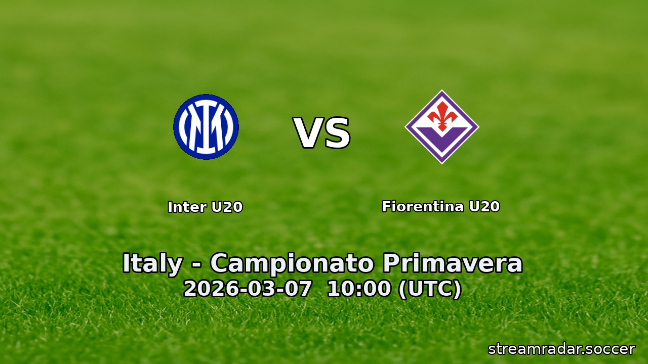 Inter U20 vs Fiorentina U20
