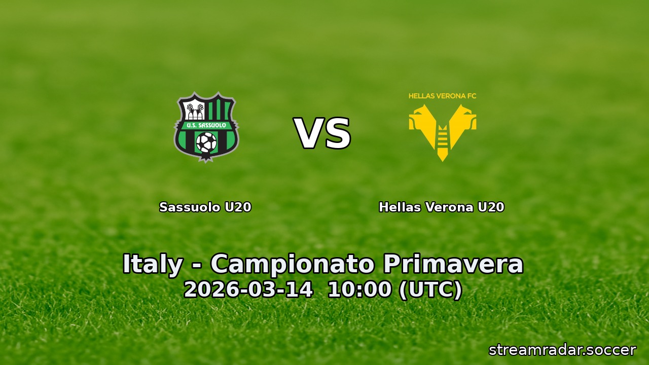 Sassuolo U20 vs Hellas Verona U20