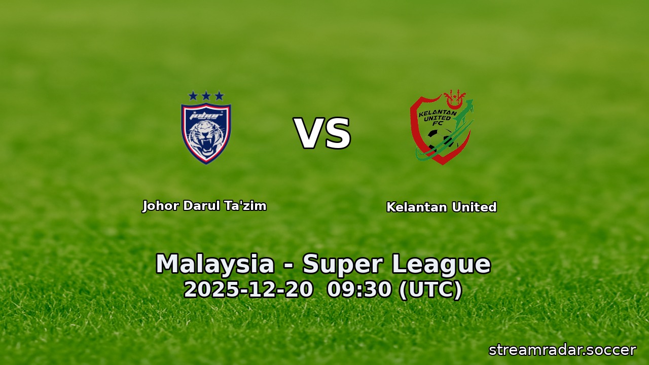 Johor Darul Ta'zim vs Kelantan United