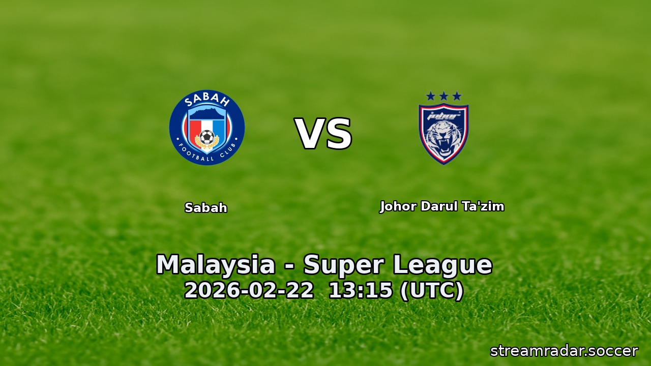 Sabah vs Johor Darul Ta'zim