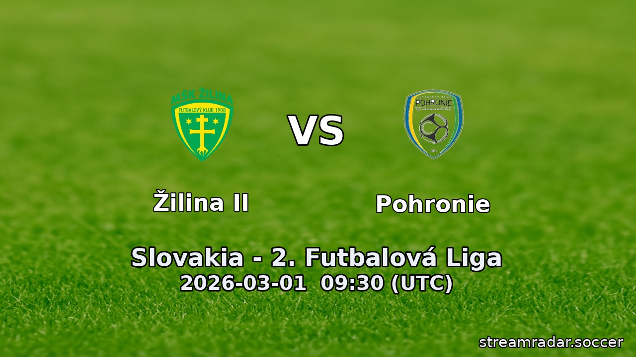 Žilina II vs Pohronie