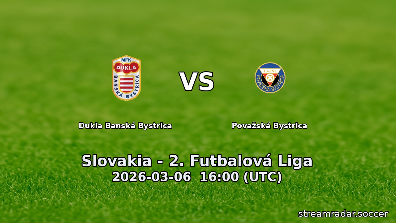 Dukla Banská Bystrica vs Považská Bystrica