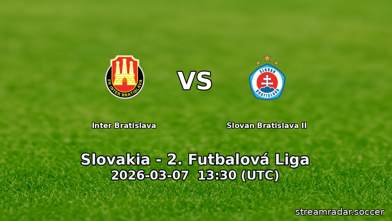 Inter Bratislava vs Slovan Bratislava II