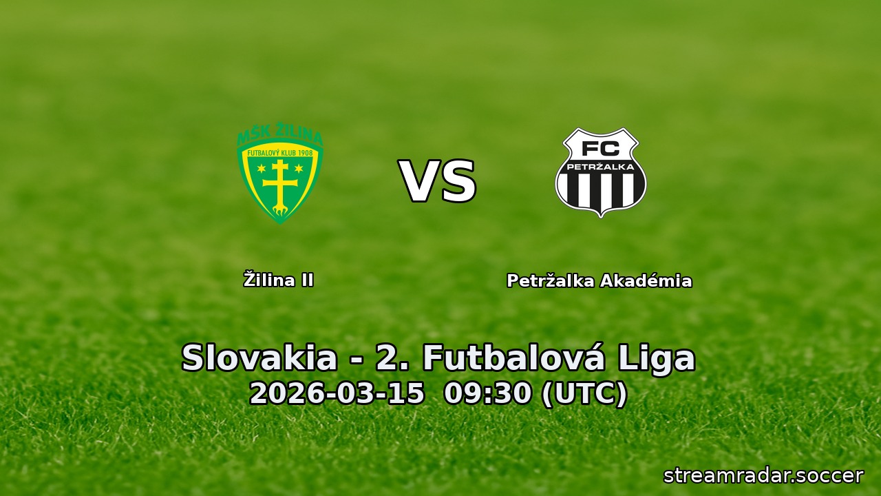 Žilina II vs Petržalka Akadémia