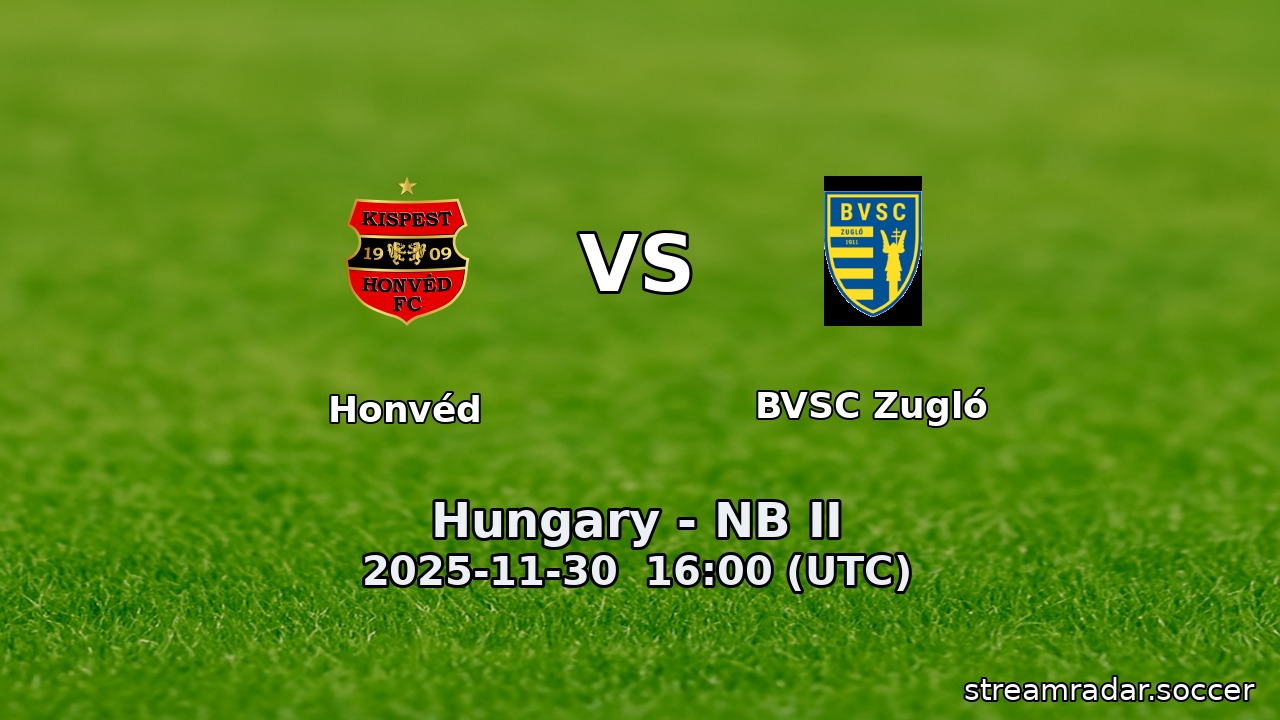 Honvéd vs BVSC Zugló