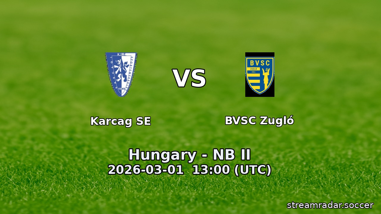 Karcag SE vs BVSC Zugló