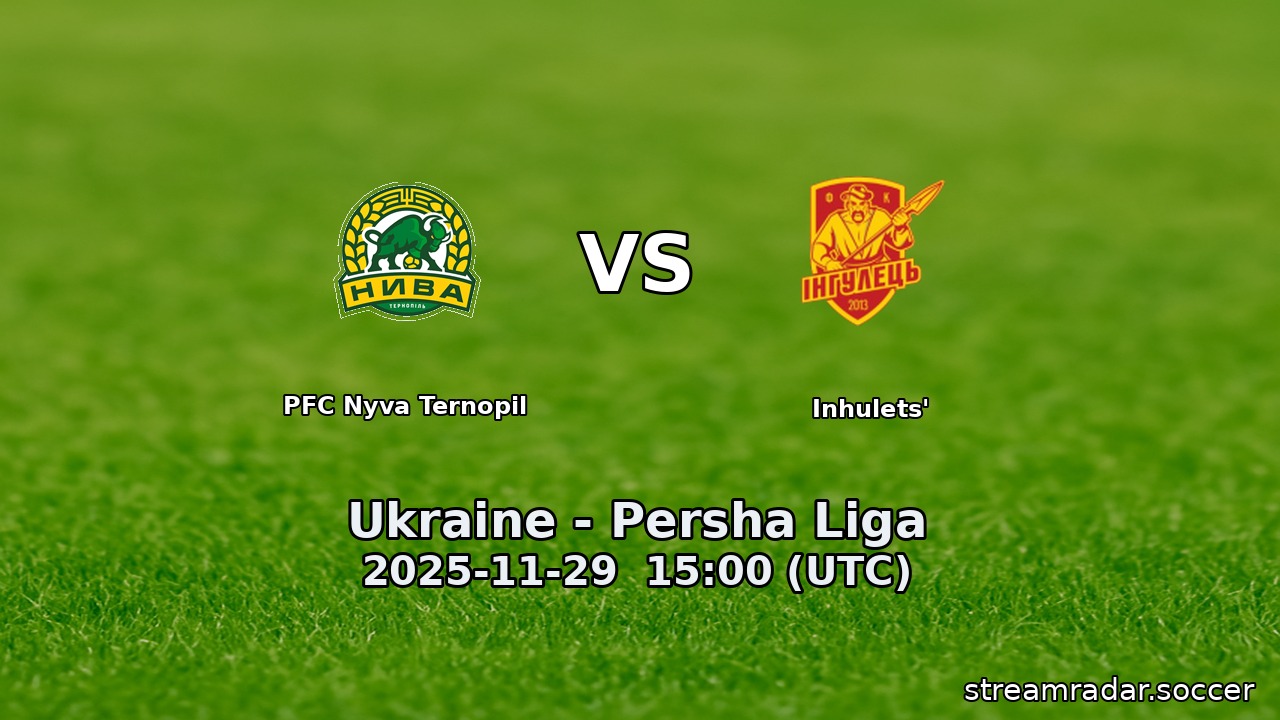 PFC Nyva Ternopil vs Inhulets'