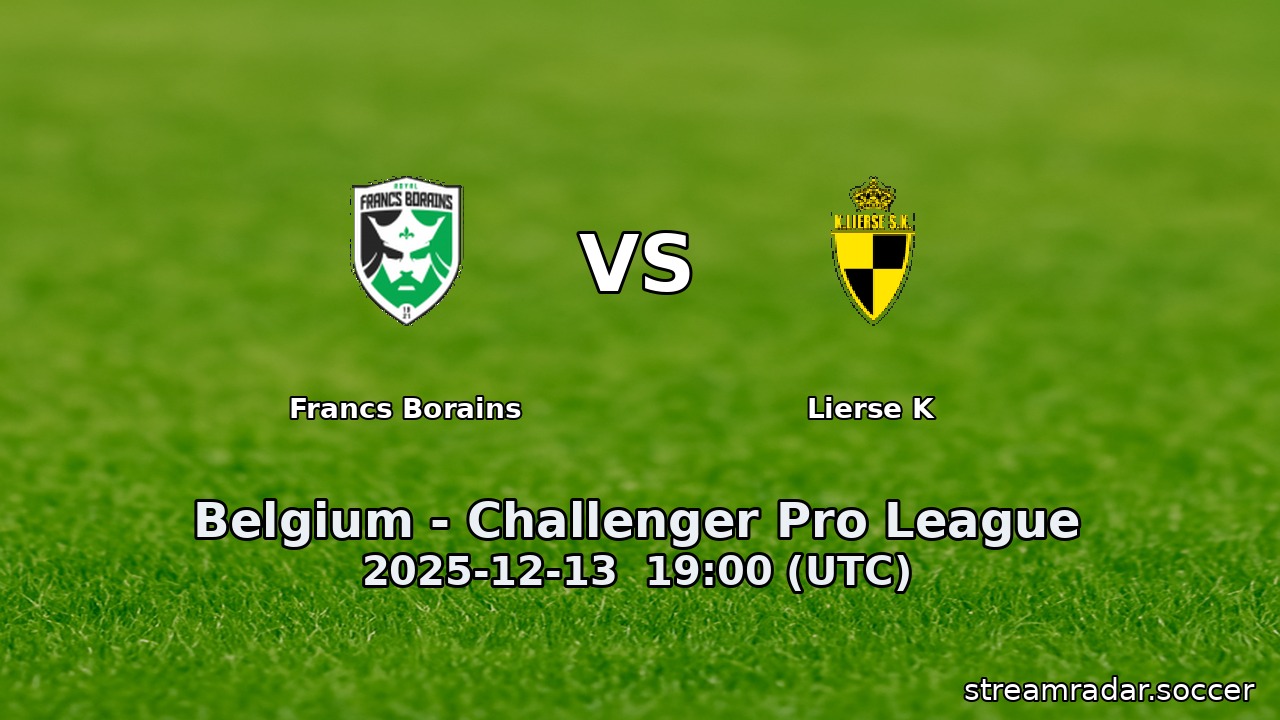 Francs Borains vs Lierse K