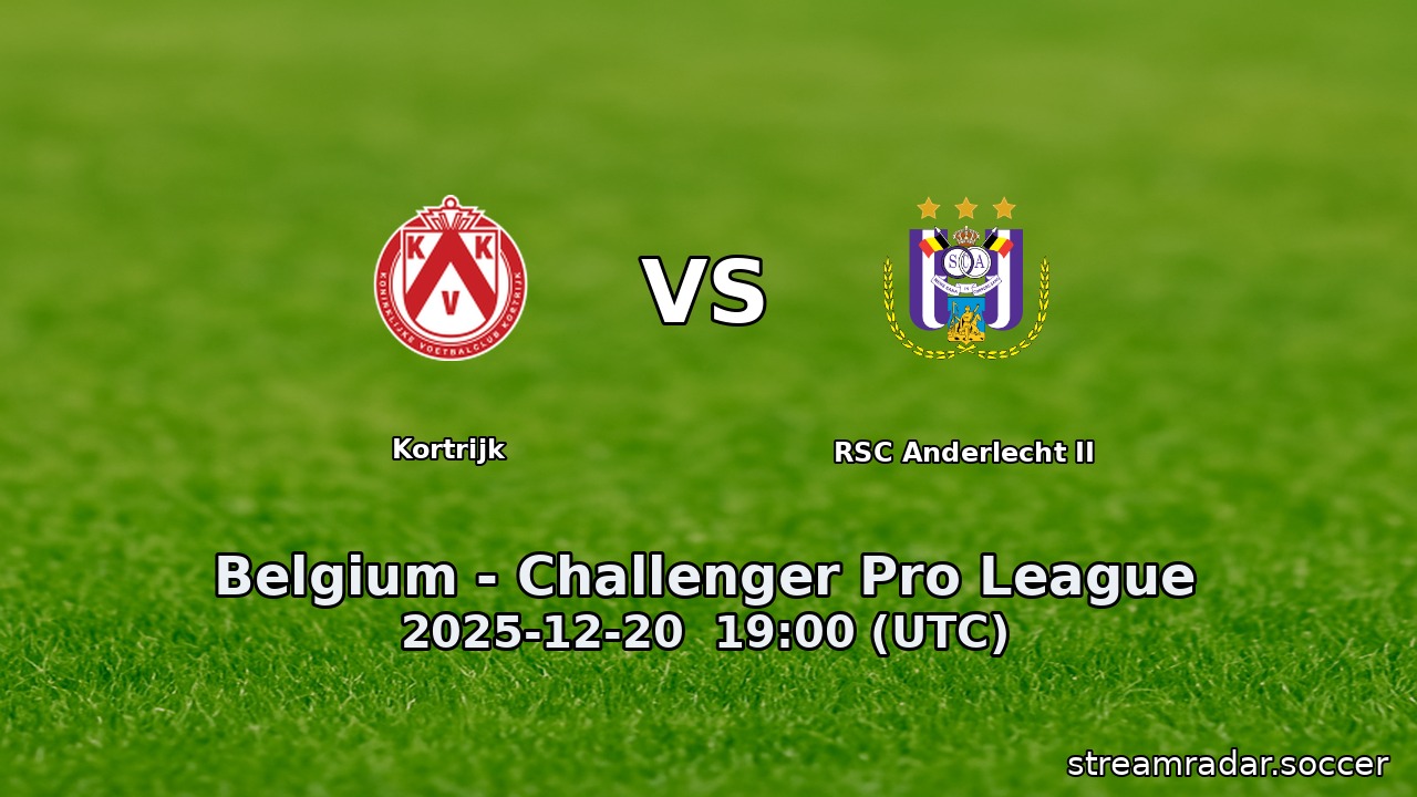Kortrijk vs RSC Anderlecht II
