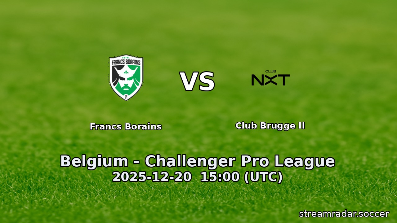 Francs Borains vs Club Brugge II