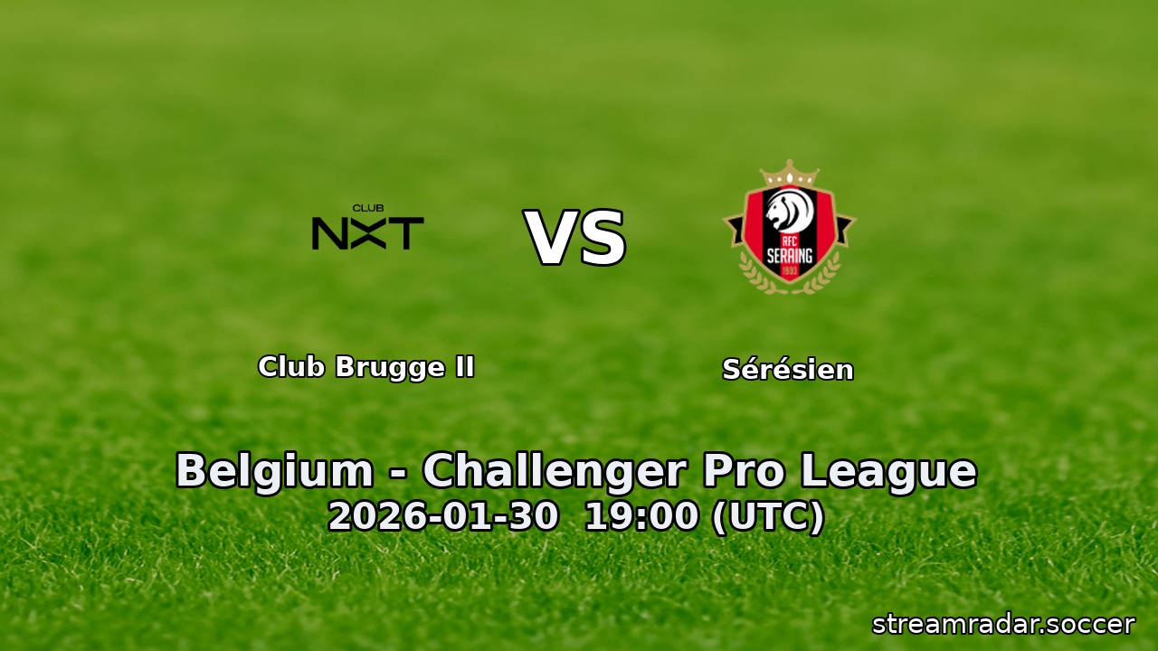 Club Brugge II vs Sérésien