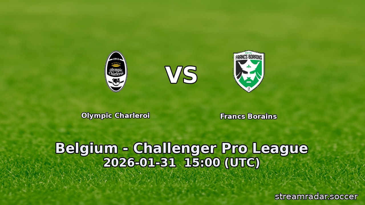 Olympic Charleroi vs Francs Borains