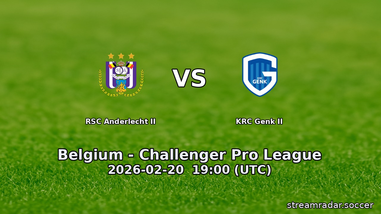 RSC Anderlecht II vs KRC Genk II
