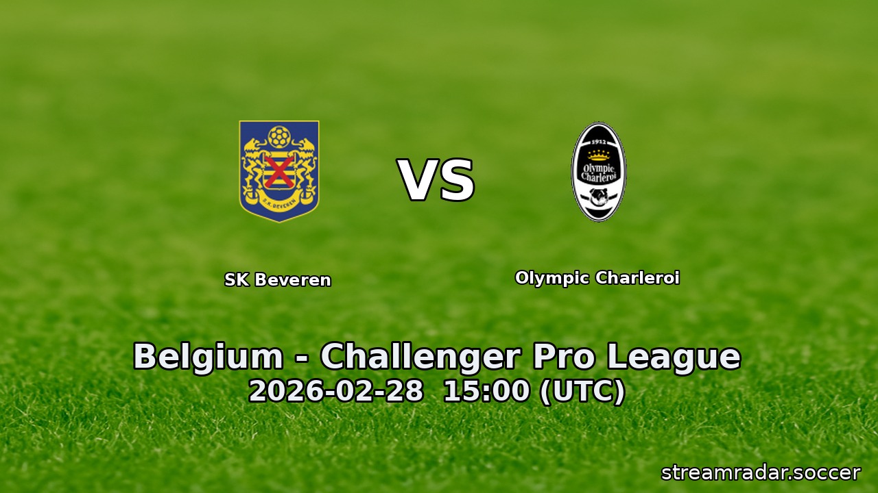 SK Beveren vs Olympic Charleroi